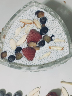 A picture of Chia milk pudding.