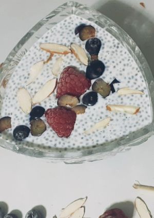 A picture of Chia milk pudding.