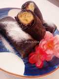 Dadar gulung pisang coklat
