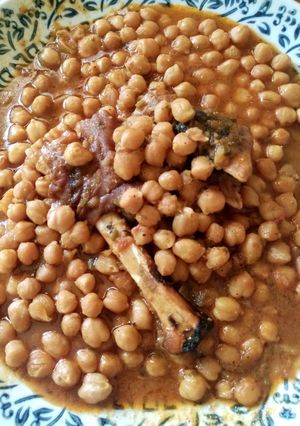 صورة لوصفة كرعين بالحمص