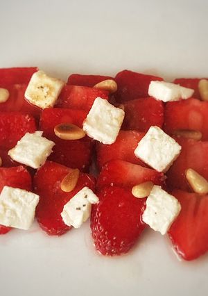 Une photo de Carpaccio de fraise