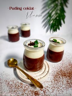 Foto resep Puding coklat vla susu