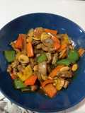 Cerdo en Salsa de Ostras con Almendras