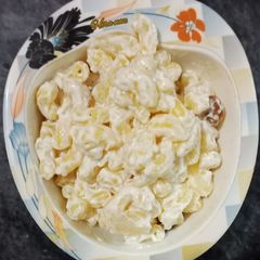A picture of Creamy Macaroni fruit Chaat.