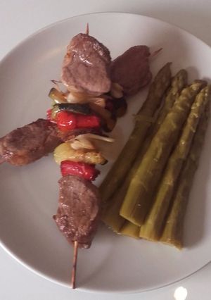 Una foto de Brocheta de solomillo ibérico
