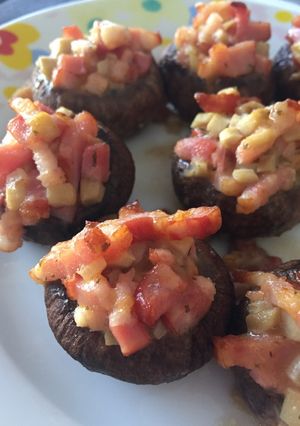 Una foto de Champiñón Portobello relleno