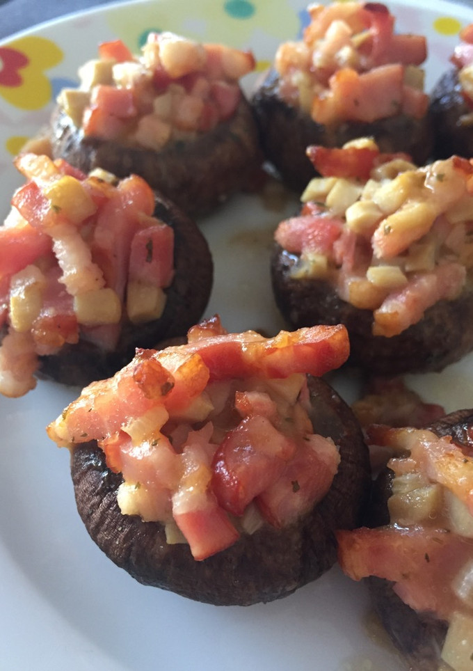 Una foto de Champiñón Portobello relleno
