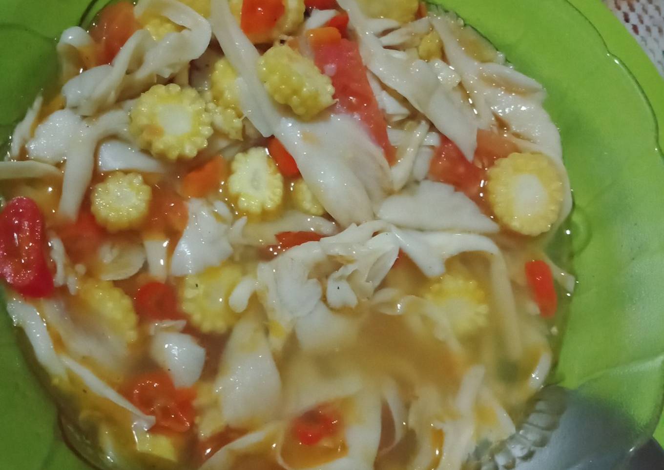 Cah Jamur baby corn kuah pedasss