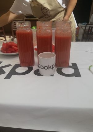 A picture of Watermelon Gazpacho.