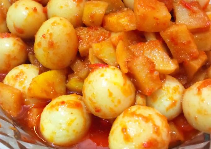Cara Membuat Sambal goreng kentang&amp;telur puyuh Enak Terbaru