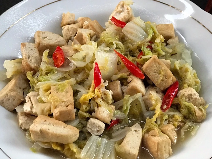 Langkah Mudah untuk Membikin Resep Tumis Sawi Putih Tahu yang Uenak Anti Ribet, Sempurna