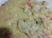 Una foto de bechamel de coliflor