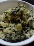 Arroz con espinaca