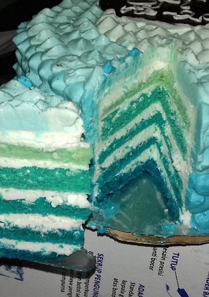 Foto resep Kue tart ombre