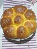 Pumpkin bread with chocolate filling