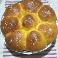 A picture of Pumpkin bread with chocolate filling.