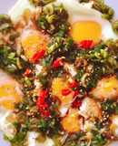 💚 Trứng Ốp La Sốt Tương Dầu Hành