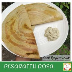 A picture of Pesarattu dosa.