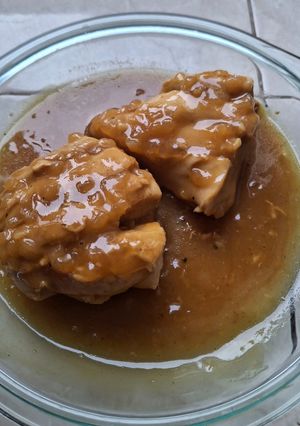 Una foto de 🍯🍗 Pechuga de pollo a la miel y mostaza