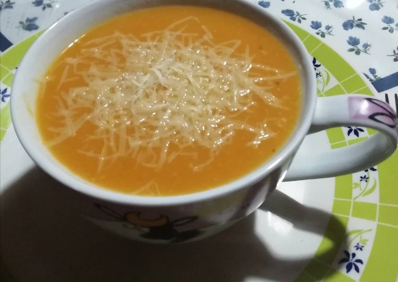 Sopa crema de calabaza (sin crema)