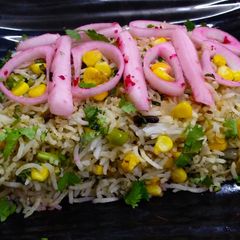 A picture of Corn Methi Pulao.