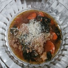 A picture of Protein Packed Turkey and Vegetable Soup.