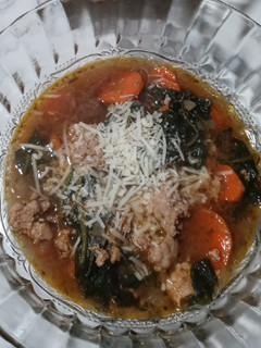 A picture of Protein Packed Turkey and Vegetable Soup.