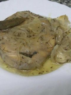 Una foto de Bonito marinado cocinado
