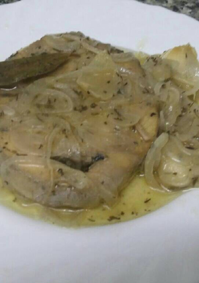 Una foto de Bonito marinado cocinado