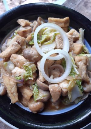 Foto resep Cah jamur sawi tahu