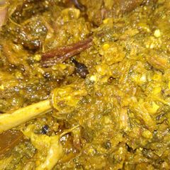A picture of Palak mutton.