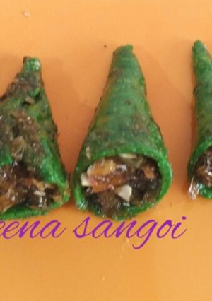 A picture of Kaju gulkand paan.