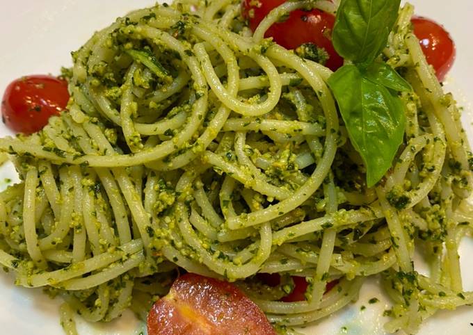 Resep Quinoa Spaghetti with pesto sauce Spageti quinoa dengan saus pesto  oleh Pita Apita - Cookpad