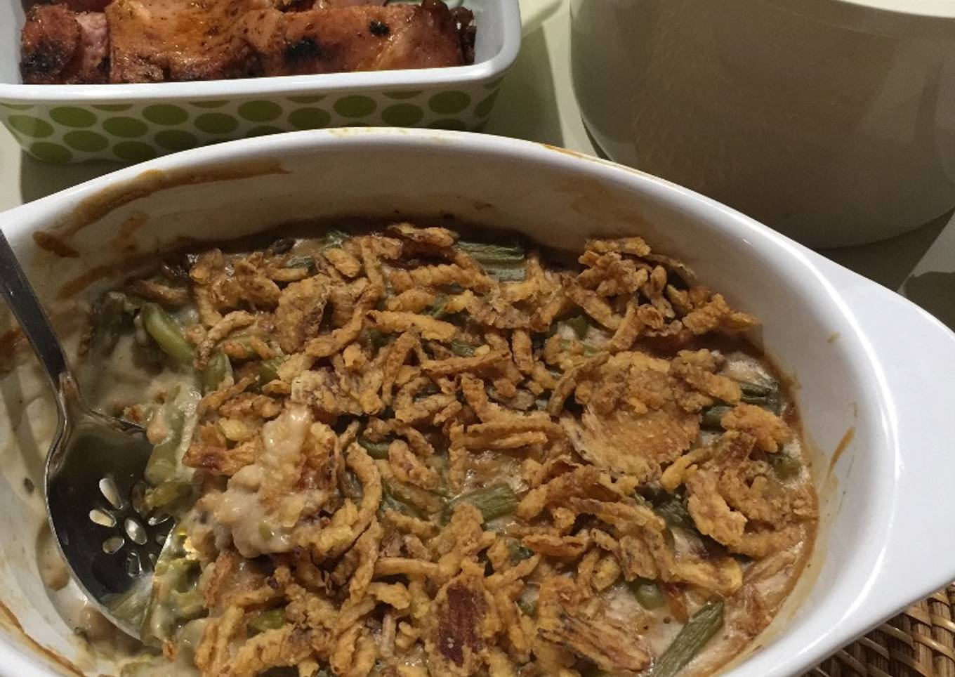 Judías verdes en Crema de Champiñones (green bean cacerole)