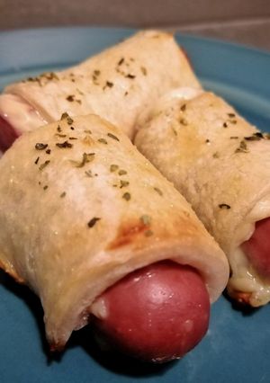 Una foto de Hojaldres de queso y salchichas - Cena Rápida Fácil y Sin Gluten
