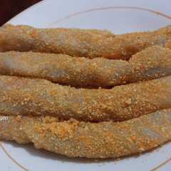 A picture of Cilung/Papeda Gulung Tepung Roti Isi Abon (Pedas Manis).