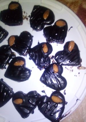 صورة لوصفة قلوب بالشكلاطة