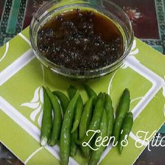 A picture of Instant Green Chilli Chutney.