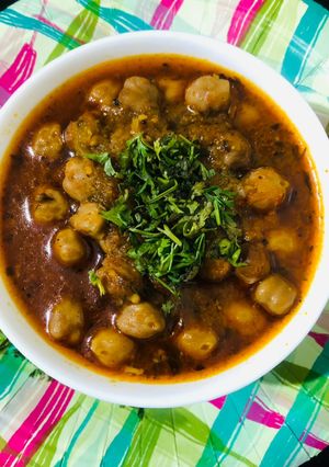 A picture of Chole soup.