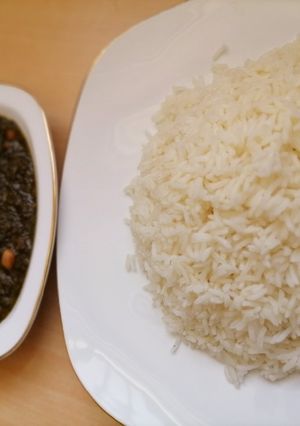 عکسی از دستور خورشت قرمه سبزی با برنج