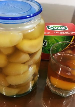 Hình của món Trà đào tự ngâm 🍑.