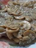 Escalopines de cerdo con champiñones al Cabrales