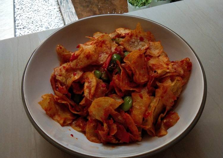 Bagaimana meracik Keripik Kentang Balado Pete ala Medan Fav Suami 😁 yang enak