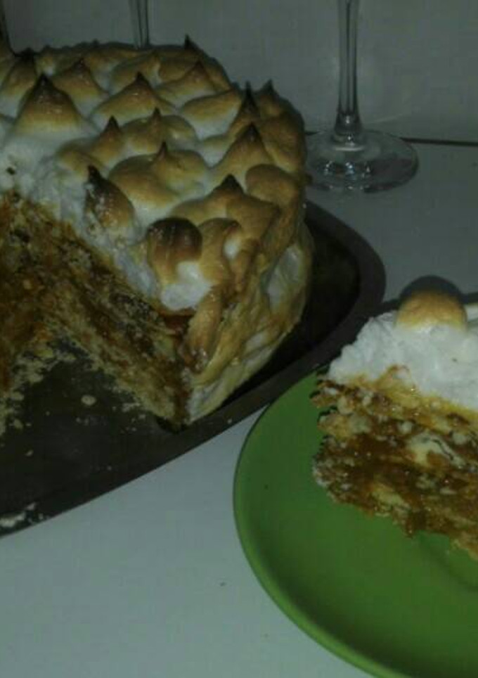 Una foto de Milhoja de dulce de leche