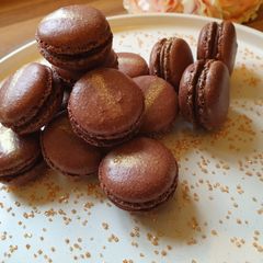 A picture of Chocolate macarons.