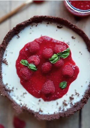 Foto di Cheesecake alla panna cotta al cioccolato bianco