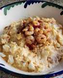 Ensaladilla con gambas al ajillo🦐🧄