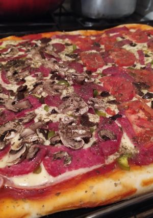 Una foto de Pizza casera 🍕🐭
