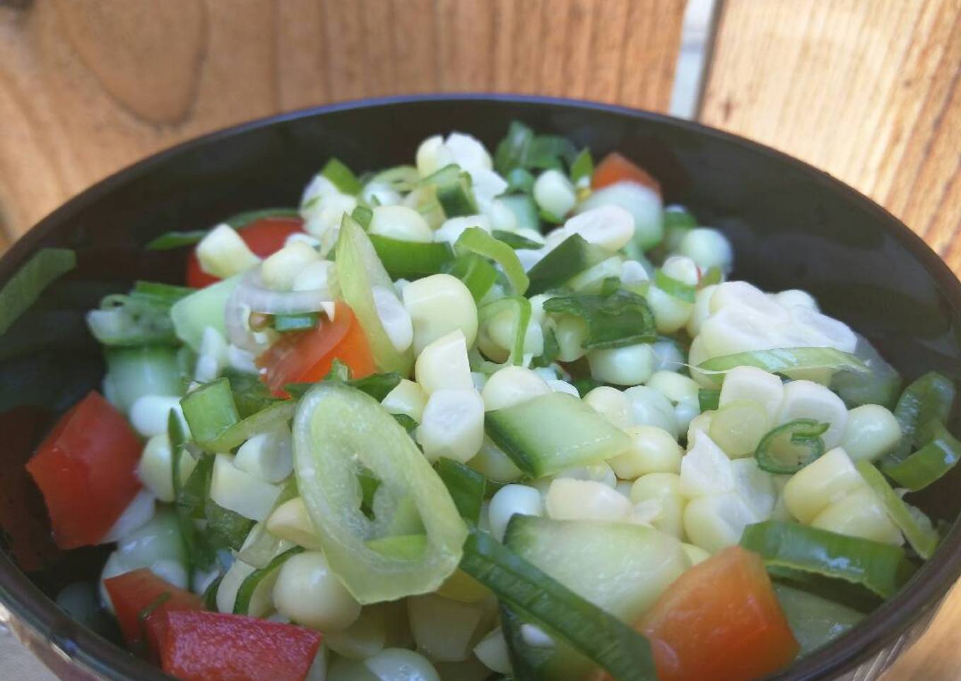 Corn salad for a picnic