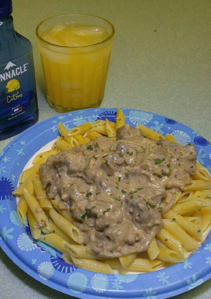 A picture of Beef Stroganoff.